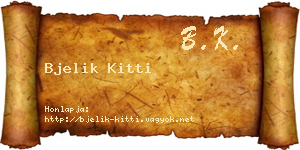 Bjelik Kitti névjegykártya